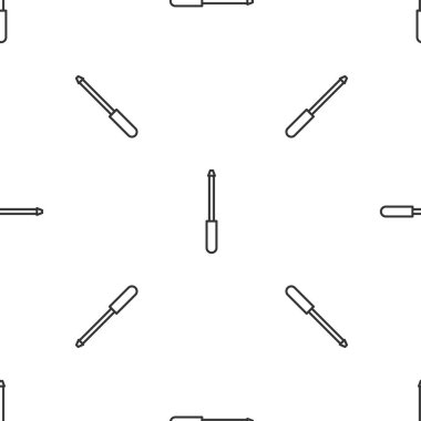 Gri çizgi bıçak keskinleştirici ikonu beyaz arka planda kusursuz desen izole etti. Vektör İllüstrasyonu