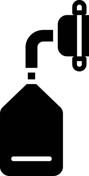 Black Medical Oxygen Mask Icon Isolated White Background Vector Illustration — Stock Vector