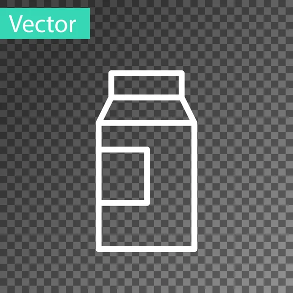 Línea Blanca Paquete Papel Para Icono Leche Aislado Sobre Fondo — Vector de stock