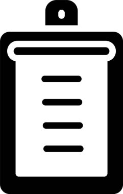 Beyaz arkaplanda kontrol listesi simgesi olan siyah pano izole edildi. Kontrol listesi sembolü. Anket anketi ya da anket geri bildirim formu. Vektör.