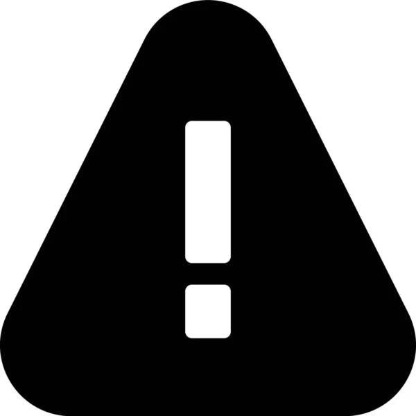 Черный Восклицательный Знак Треугольнике Значок Изолирован Белом Фоне Предупреждающий Знак — стоковый вектор
