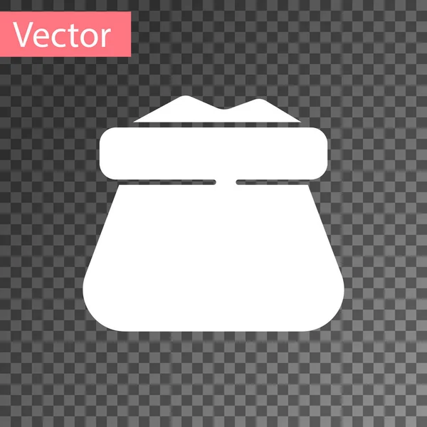 White Full Sack Symbol Isoliert Auf Transparentem Hintergrund Vektor — Stockvektor