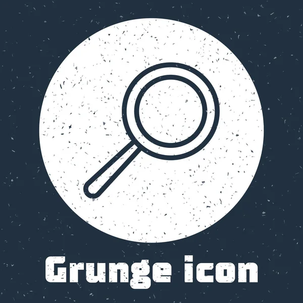 Grunge Line Frying Pan Icon Isolated Grey Background Fry Roast — Stock Vector
