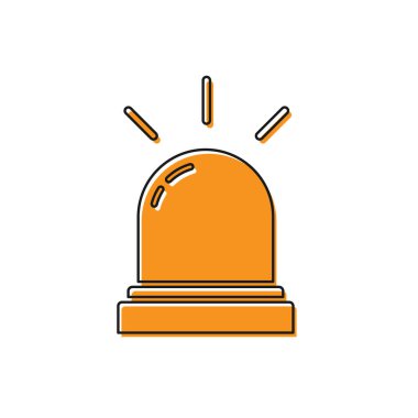 Turuncu Hareket sensör simgesi beyaz arkaplanda izole edildi. Vektör