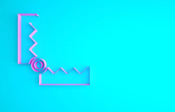 Pinkfarbenes Jagdsymbol Isoliert Auf Blauem Hintergrund Minimalismus Konzept Illustration Renderer — Stockfoto