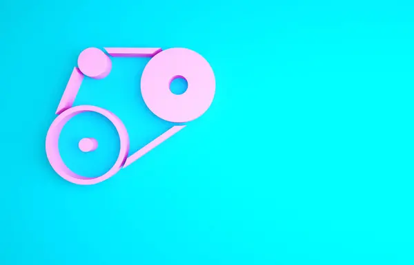 Ikona Zestawu Pink Timing Niebieskim Tle Koncepcja Minimalizmu Ilustracja Renderowania — Zdjęcie stockowe