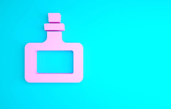 Roze Sauce Fles Pictogram Geïsoleerd Blauwe Achtergrond Ketchup Mosterd Mayonaise — Stockfoto