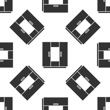 Gri Gardırop ikonu beyaz arka planda kusursuz desen izole etti. Vektör.