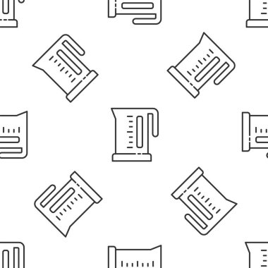 Gri çizgi Elektrikli Çaydanlık ikonu beyaz arka planda izole edilmiş pürüzsüz desen. Çaydanlık ikonu. Vektör.