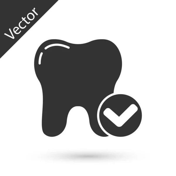 Icono Del Concepto Blanqueamiento Dental Gris Aislado Sobre Fondo Blanco — Vector de stock