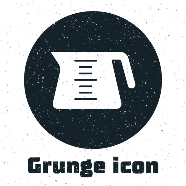 Grunge Kaffeekanne Symbol Isoliert Auf Weißem Hintergrund Monochrome Vintage Zeichnung — Stockvektor