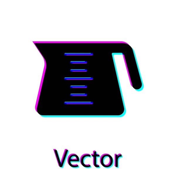 Icono Cafetera Negra Aislado Sobre Fondo Blanco Vector — Vector de stock