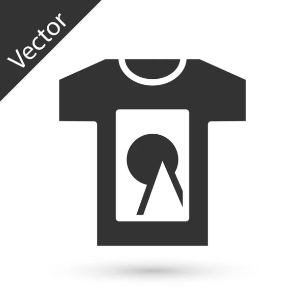 Camiseta Gris Icono Aislado Sobre Fondo Blanco Vector — Vector de stock