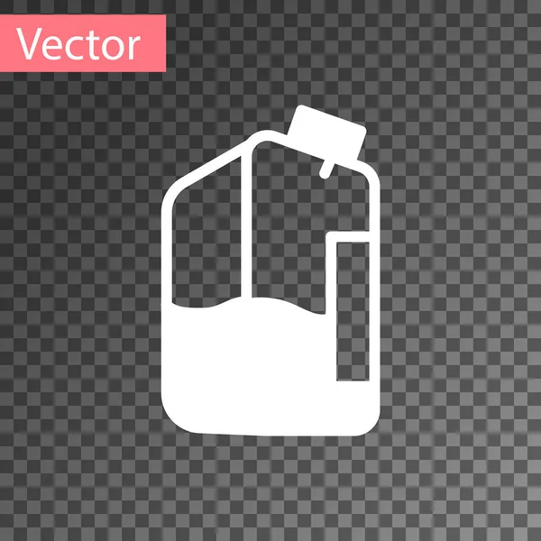 Белый Принтер Чернила Значок Бутылки Изолированы Прозрачном Фоне Вектор — стоковый вектор