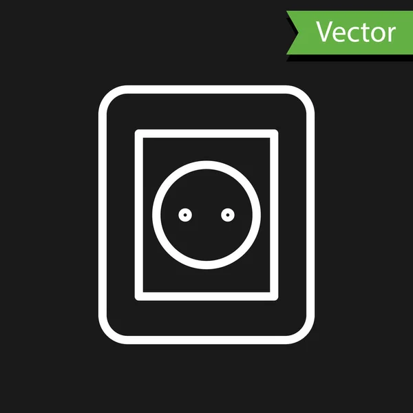 Icono Salida Eléctrica Gris Aislado Sobre Fondo Beige Toma Corriente — Vector de stock