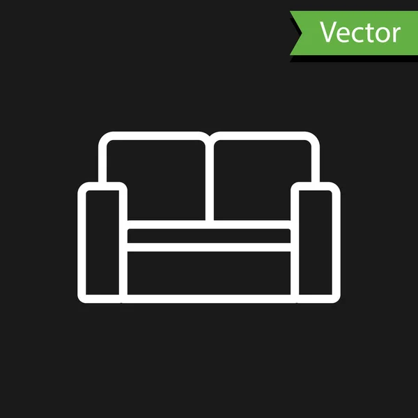 Иконка Стула Черном Фоне Вектор — стоковый вектор