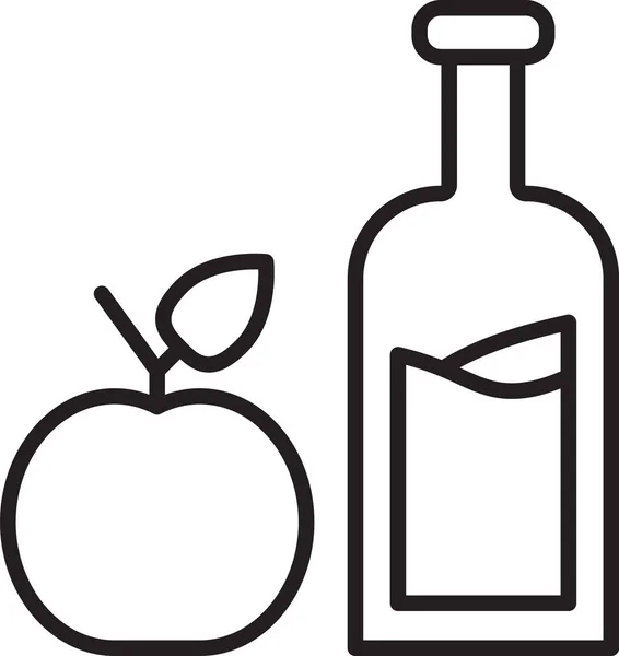 Apple Cider 아이콘은 배경에서 분리되었다 침대용 유리병 Vector — 스톡 벡터