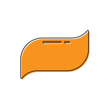 Beyaz arkaplanda turuncu diş macunu simgesi izole edildi. Vektör.