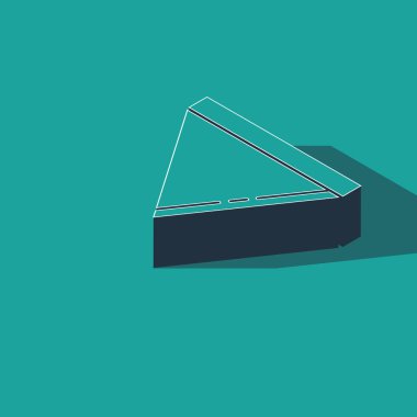 Isometric Kahve kağıdı filtresi simgesi yeşil arka planda izole edildi. Vektör.