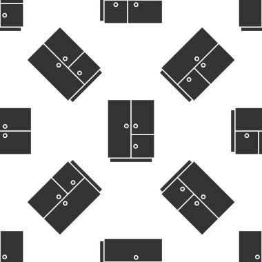 Gri Gardırop ikonu beyaz arka planda kusursuz desen izole etti. Vektör.