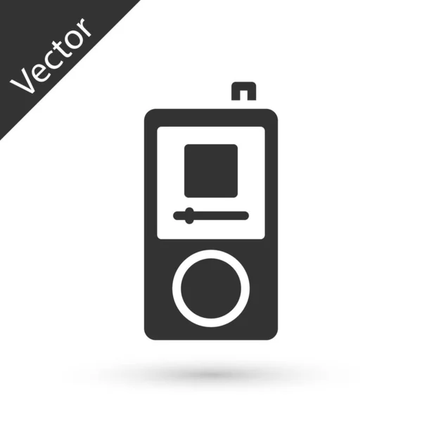 Ref Grey Music Player Icon Isolated White Background Портативное Музыкальное — стоковый вектор