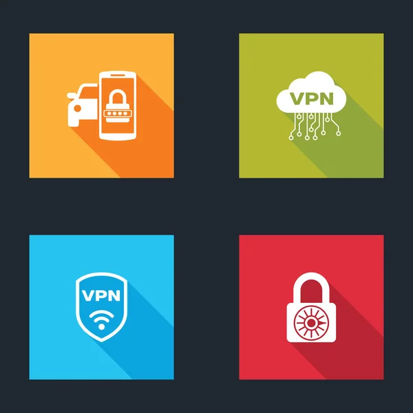 Ορισμός Έξυπνο Σύστημα Ασφαλείας Αυτοκινήτου Cloud Vpn Interface Ασπίδα Ασύρματο — Διανυσματικό Αρχείο