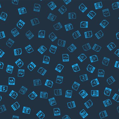 PDF dosya belgesini, OBJ, HTML ve OTF 'yi pürüzsüz desen üzerinde ayarla. Vektör.