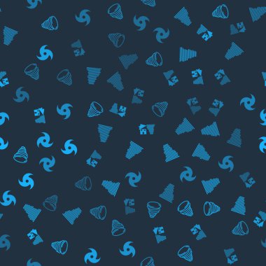 Tornado 'yu ayarla, fırıl fırıl döndür ve kusursuz desen oluştur. Vektör.