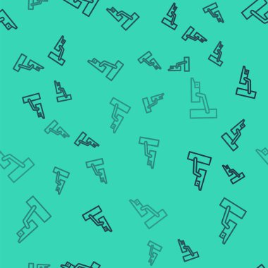 Güvenlik kamerası simgesini siyah beyaz arkaplanda izole et. Vektör.