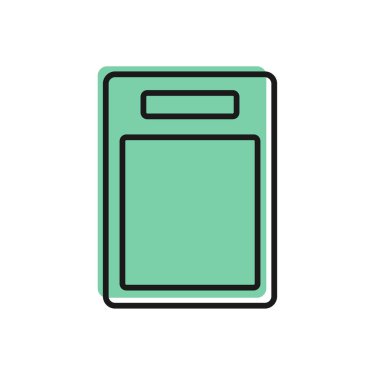 Siyah çizgi kesme tahtası simgesi beyaz arkaplanda izole edildi. Kesme tahtası sembolü. Vektör.