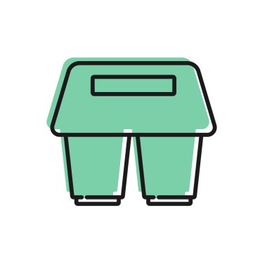 Siyah çizgi kahve fincanı beyaz arka planda izole edilmiş bir ikon haline gelecek. Vektör.