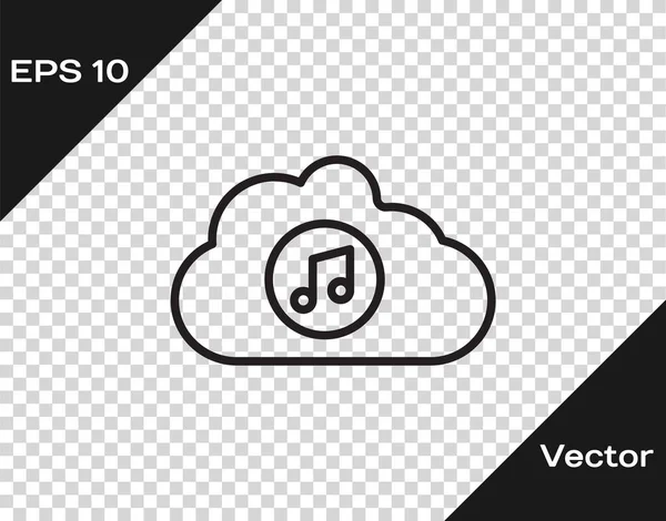 Иконка Музыкального Стримингового Сервиса Выделена Прозрачном Фоне Sound Cloud Computing — стоковый вектор