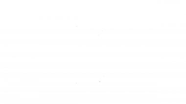 Siyah çizgi Akıllı meteoroloji termometre ölçüm sistemi simgesi beyaz arkaplanda izole edildi. İnternet kavramının kablosuz bağlantısı. 4K Video hareketli grafik canlandırması