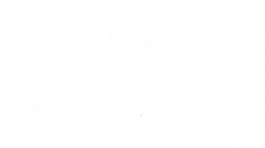 Beyaz arkaplanda siyah çizgi kablosuz akıllı telefon simgesi izole edildi. 4K Video hareketli grafik canlandırması