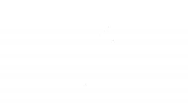 Siyah çizgi Akıllı sokak lambası simgesi beyaz arkaplanda izole edildi. İnternet kavramının kablosuz bağlantısı. 4K Video hareketli grafik canlandırması