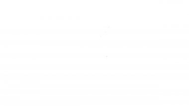 Beyaz arkaplanda siyah çizgi kablosuz bilgisayar fare sistemi simgesi izole edildi. İnternet kavramının kablosuz bağlantısı. 4K Video hareketli grafik canlandırması