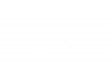 Siyah çizgi Akıllı kamera sistemi simgesi beyaz arkaplanda izole edildi. İnternet kavramının kablosuz bağlantısı. 4K Video hareketli grafik canlandırması