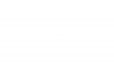 Siyah çizgi nişancı optik görüş ikonu beyaz arka planda izole edildi. Keskin nişancı dürbünü. 4K Video hareketli grafik canlandırması