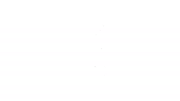 Línea negra Icono de bloqueo de combinación segura inteligente aislado sobre fondo blanco. Candado de combinación. Seguridad, seguridad, protección, contraseña, privacidad. Animación gráfica de vídeo 4K — Vídeo de stock