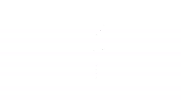 Línea negra Icono inteligente del sistema de bombillas aislado sobre fondo blanco. Símbolo de energía e idea. Concepto de Internet de las cosas con conexión inalámbrica. Animación gráfica de vídeo 4K — Vídeo de stock