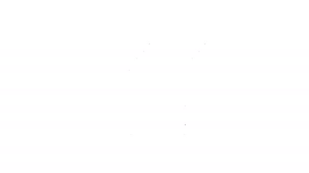 Zwarte lijn Router en wi-fi signaal pictogram geïsoleerd op witte achtergrond. Draadloze ethernet modem router. Computertechnologie internet. 4K Video motion grafische animatie — Stockvideo