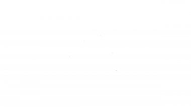 Siyah çizgi Paw yazdırma simgesi beyaz arkaplanda izole edildi. Köpek ya da kedi pençesi izi. Hayvan izleri. 4K Video hareketli grafik canlandırması