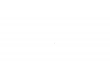 Beyaz arkaplanda siyah çizgi ağaç simgesi izole edildi. Orman sembolü. 4K Video hareketli grafik canlandırması