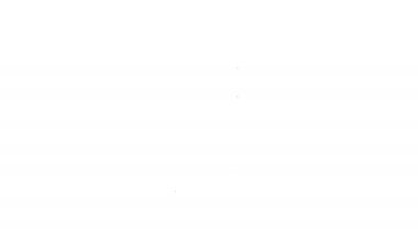 Siyah çizgi kurşun ikonu beyaz arkaplanda izole edildi. 4K Video hareketli grafik canlandırması