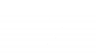 Siyah hat. Beyaz arka planda balık tutma ikonu yok. İçki yasağı işareti. 4K Video hareketli grafik canlandırması