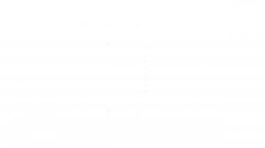 Beyaz arka planda izole edilmiş balık ikonu için siyah halat makarası. Balık bobini. Balık oltası. 4K Video hareketli grafik canlandırması