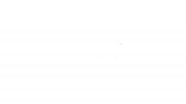 Beyaz arkaplanda siyah çizgi dalış maskesi ve şnorkel simgesi var. Olağanüstü bir spor. Su altı ekipmanları. 4K Video hareketli grafik canlandırması