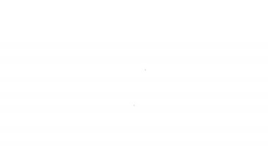 Beyaz arkaplanda siyah çizgi ev anahtarı simgesi izole edildi. 4K Video hareketli grafik canlandırması