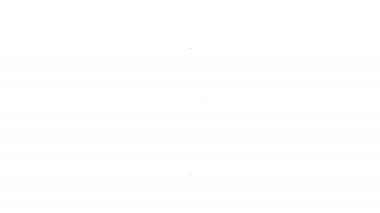 Beyaz arkaplanda siyah çizgi ev anahtarı simgesi izole edildi. 4K Video hareketli grafik canlandırması