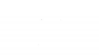 Beyaz arka planda siyah çizgi ev simgesi izole edildi. Ev sembolü. 4K Video hareketli grafik canlandırması